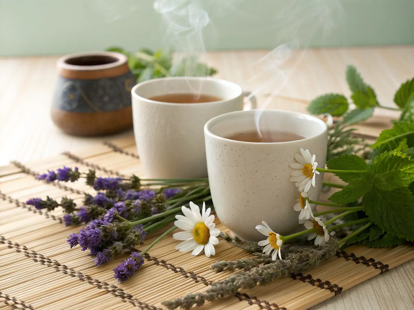 A close-up shot of hands gently holding a teacup during a mindfulness session, with soft, natural light filtering through a window. The image conveys a sense of calm, focus, and the importance of mindful practices in everyday life.